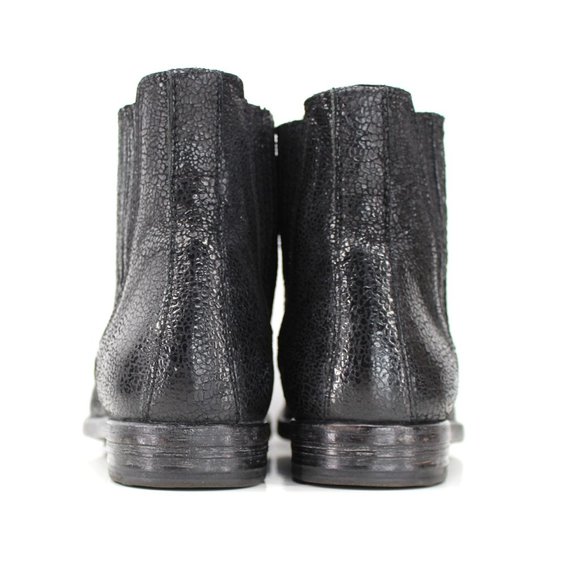 Moma Black Leather Chelsea Boots Round Toe Handmade Goodyear Welt - Picture 4 of 15